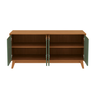 Aparador Bufetero Kappesberg 156cm 4 Puertas Canela/Verde