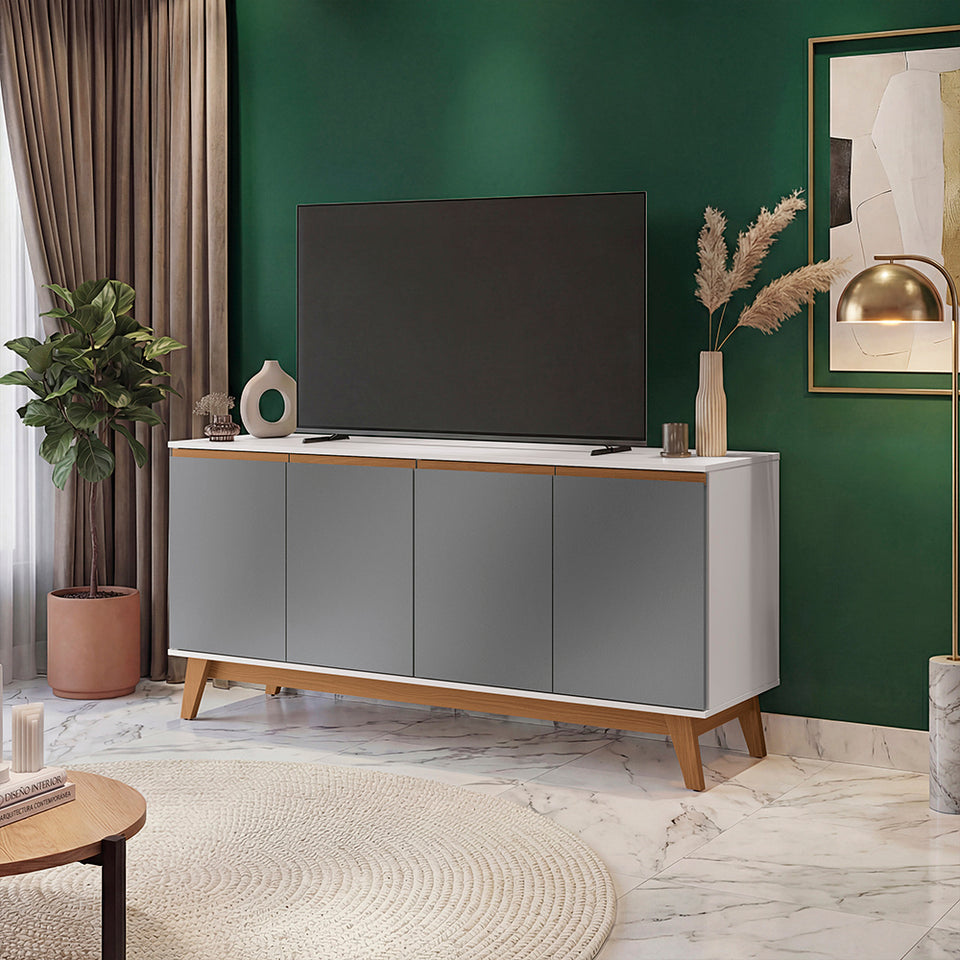 Bufetero Kappesberg Blanco/Gris 156 cm con 4 Puertas