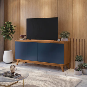 Bufetero Kappesberg Canela/Azul 156 cm con 4 Puertas