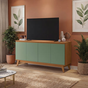 Aparador Canela/Verde Kappesberg 156 cm 4 Puertas