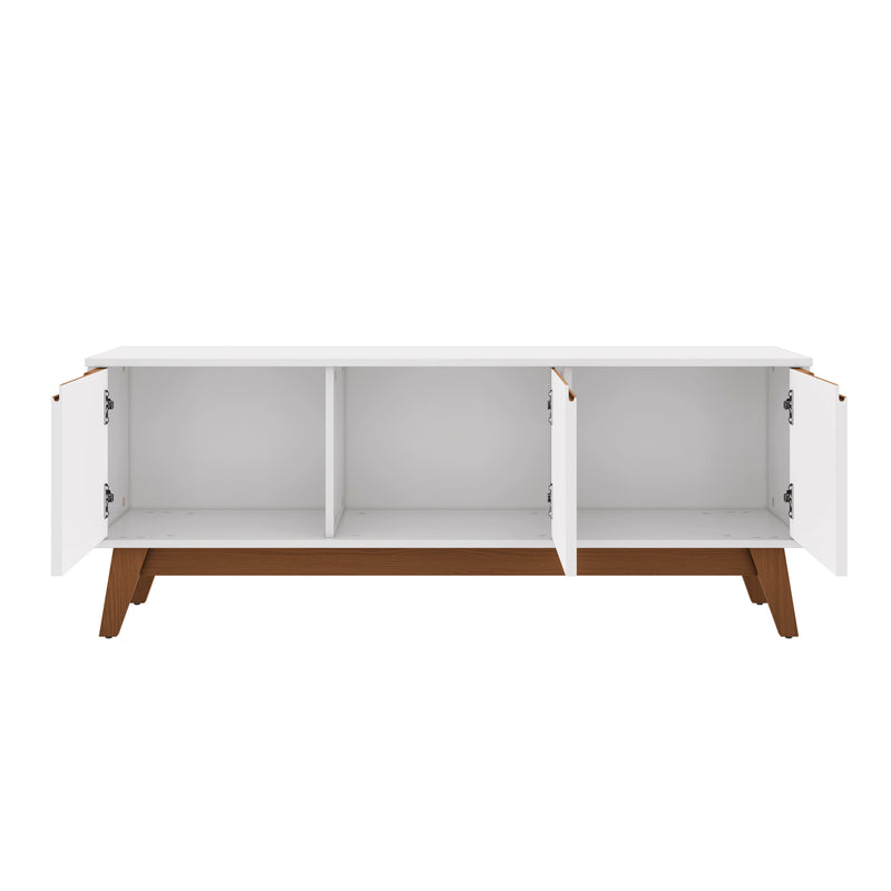 Mueble TV 55" Kappesberg 136cm con 3 Puertas Blanco