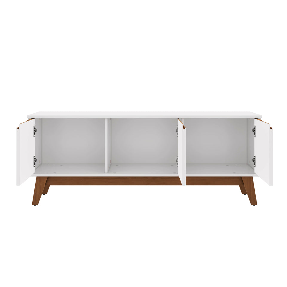 Mueble TV 55" 3 Puertas 136cm Blanco Kappesberg