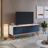 Mueble TV 55" Kappesberg 136cm con 3 Puertas Blanco/Azul