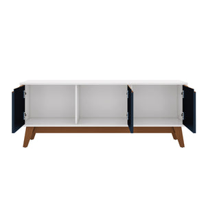 Rack TV Kappesberg 136 cm Blanco/Azul 3 Puertas