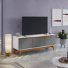 Mueble TV 55" Kappesberg 136cm con 3 Puertas Blanco/Gris