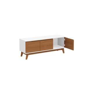 Mueble TV 55" 3 Puertas 136 cm Blanco/Canela Kappesberg
