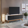 Mueble TV 55" Kappesberg 136cm con 3 Puertas Blanco/Negro