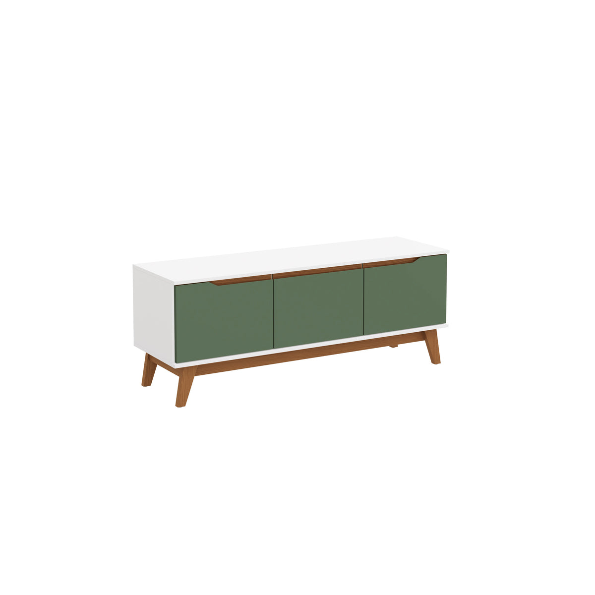 Mueble TV 55" Kappesberg 136cm con 3 Puertas Blanco/Verde