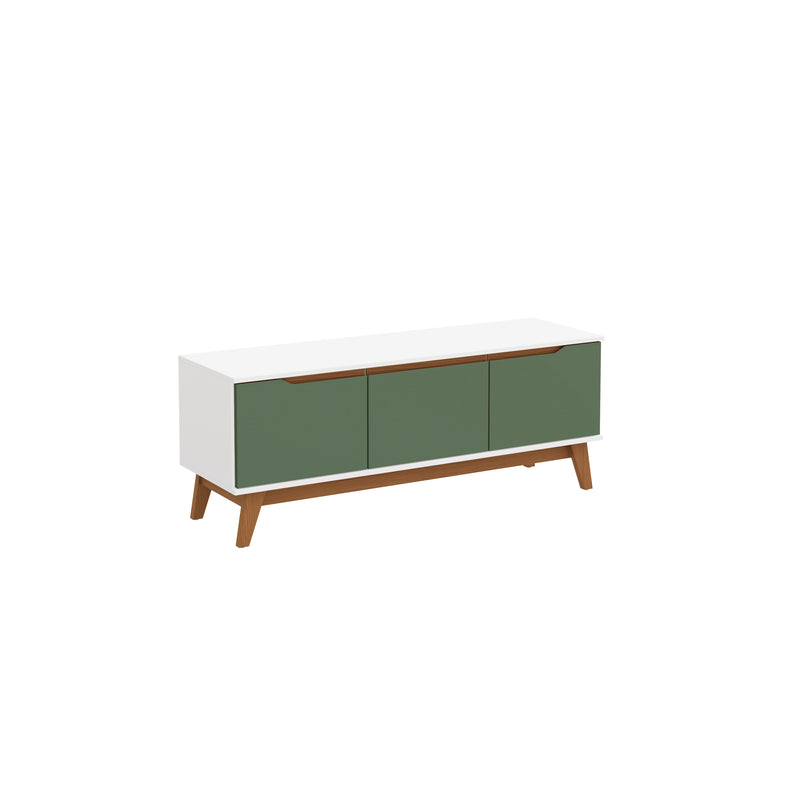 Mueble TV 55" Kappesberg 136cm con 3 Puertas Blanco/Verde