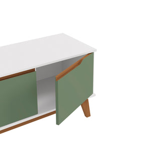 Rack TV 55" 136 cm Blanco/Verde 3 Puertas Kappesberg