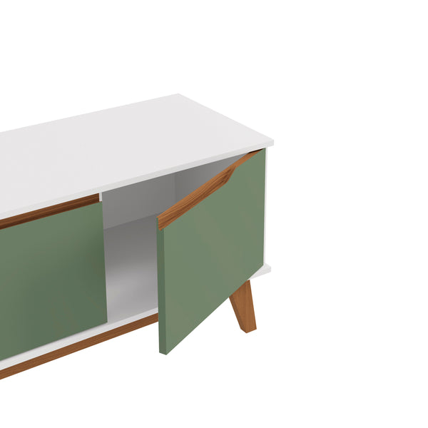 Rack TV 55" 136 cm Blanco/Verde 3 Puertas Kappesberg