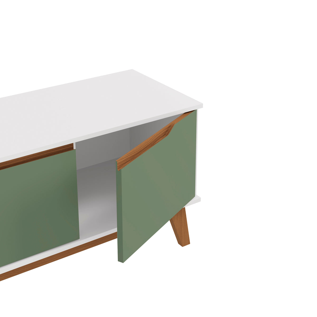 Mueble TV 55" Kappesberg 136cm con 3 Puertas Blanco/Verde
