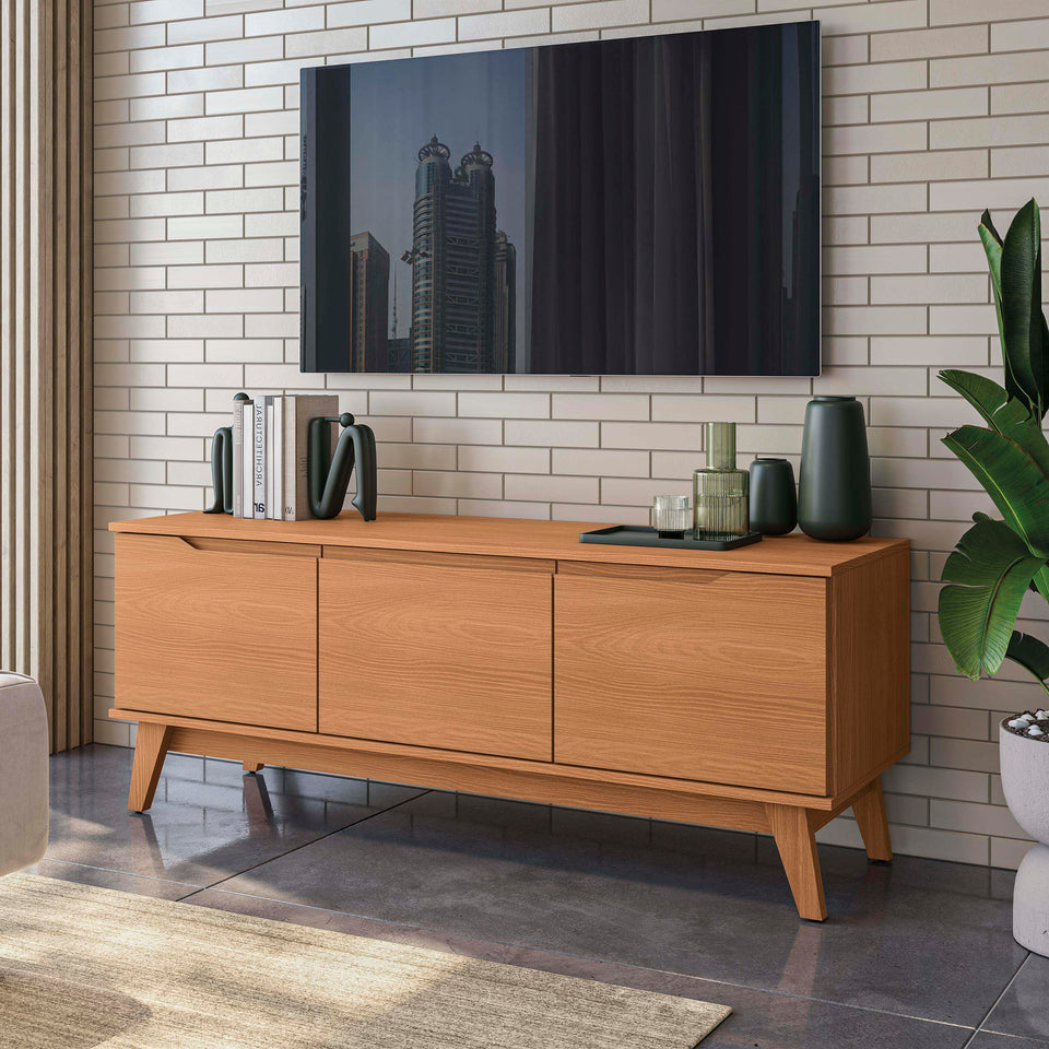 Mueble TV 55" Kappesberg 136cm con 3 Puertas Canela