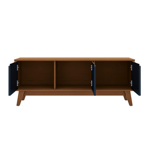 Rack TV Kappesberg 136 cm Canela/Azul 3 Puertas