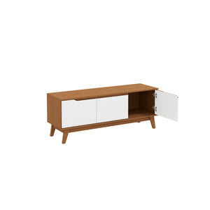 Mueble TV 55" Kappesberg 136cm con 3 Puertas Canela/Blanco