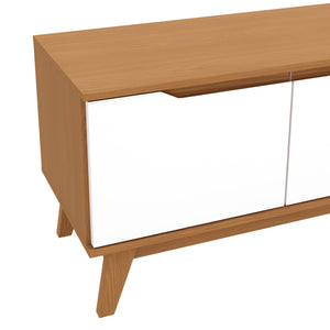 Mueble TV 55" Kappesberg 136cm con 3 Puertas Canela/Blanco