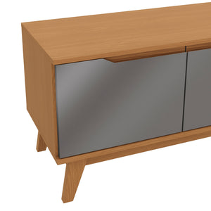 Mueble TV 55" 3 Puertas 136 cm Canela/Gris Kappesberg