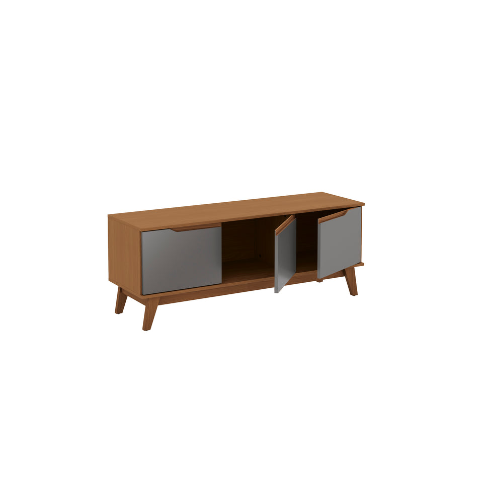 Mueble TV 55" 3 Puertas 136 cm Canela/Gris Kappesberg