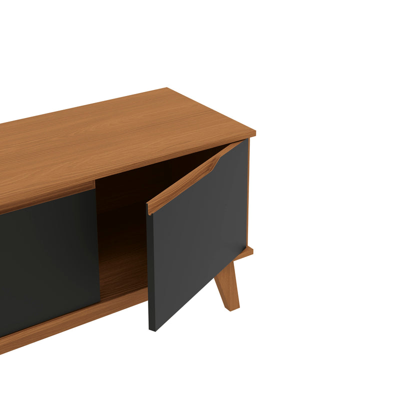 Mueble TV 55" Kappesberg 136cm con 3 Puertas Canela/Negro