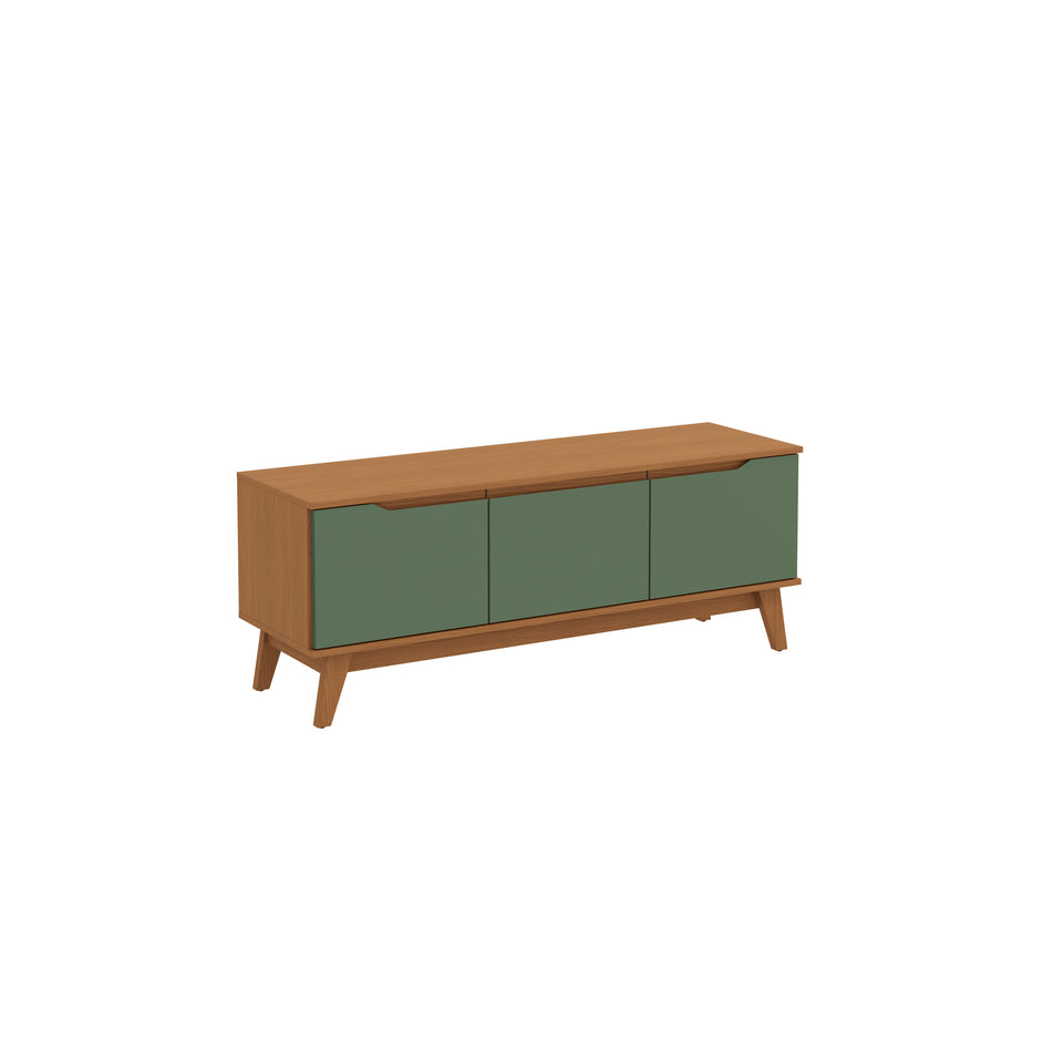 Mueble TV 55" Kappesberg 136cm con 3 Puertas Canela/Verde