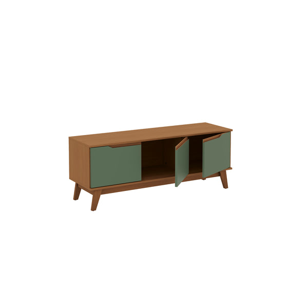Mueble TV 55" Kappesberg 136cm con 3 Puertas Canela/Verde