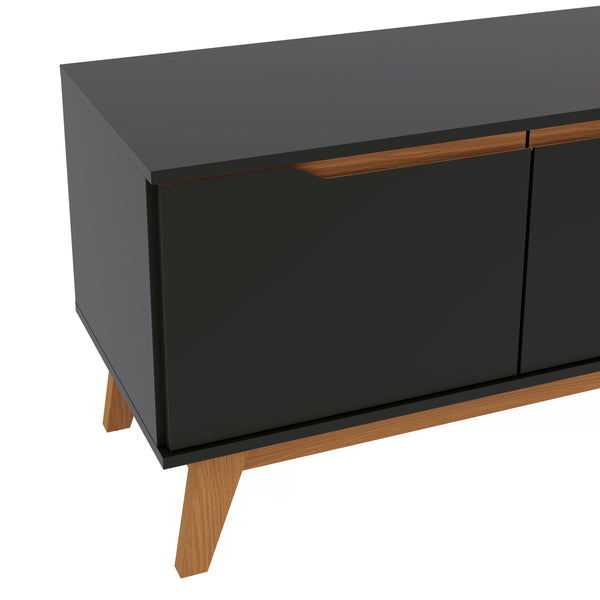 Mueble TV 55" Kappesberg 136cm con 3 Puertas Negro