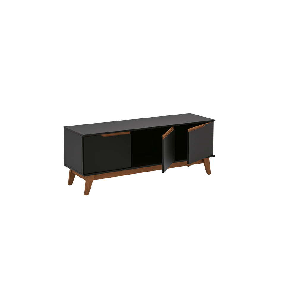 Mueble TV 55" Kappesberg 136cm con 3 Puertas Negro