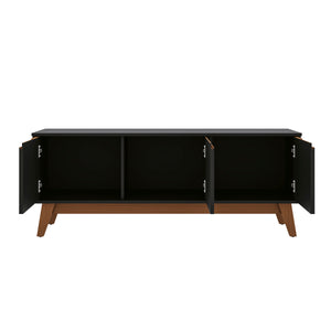 Mueble TV 55" Kappesberg 136cm con 3 Puertas Negro