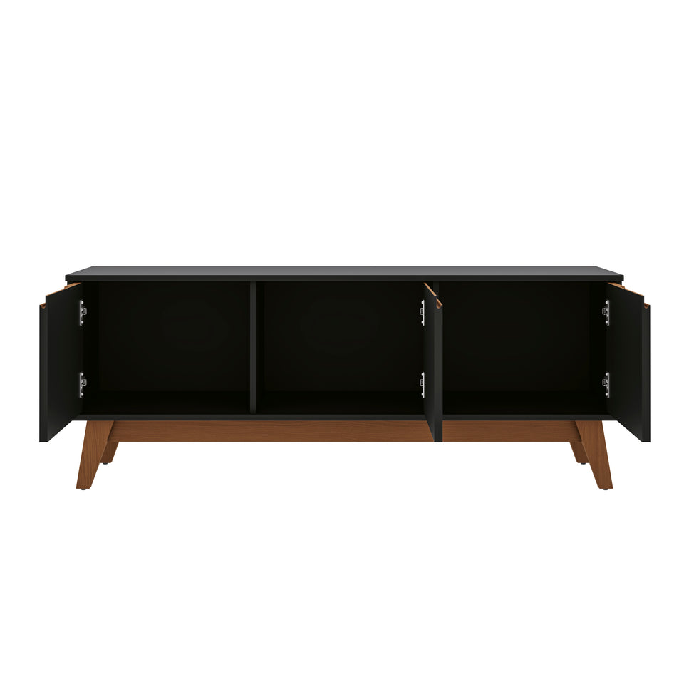 Mueble TV 55" Kappesberg 136cm con 3 Puertas Negro