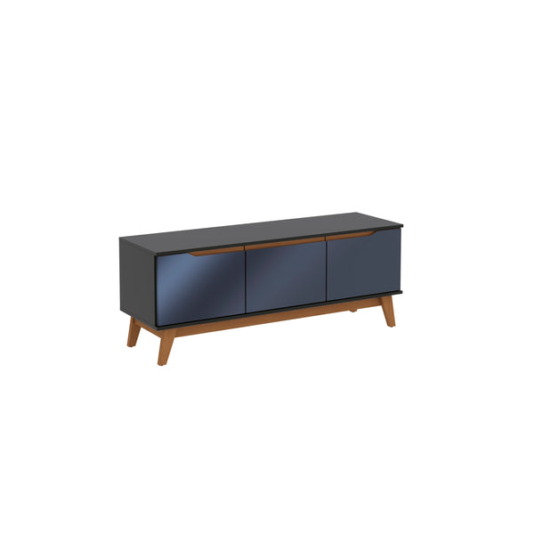 Mueble TV 55" Kappesberg 136cm con 3 Puertas Negro/Azul