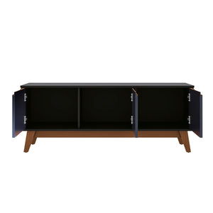 Mueble TV 55" Kappesberg 136cm con 3 Puertas Negro/Azul