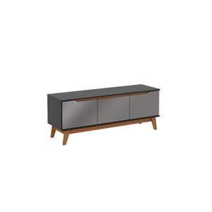 Mueble TV 55" Kappesberg 136cm con 3 Puertas Negro/Gris