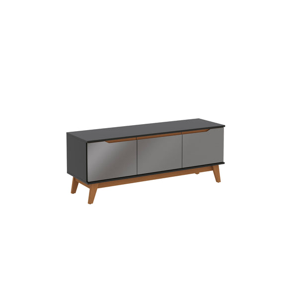 Mueble TV 55" Kappesberg 136cm con 3 Puertas Negro/Gris