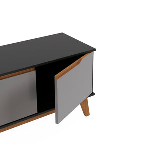 Mueble TV 55" Kappesberg 136cm con 3 Puertas Negro/Gris