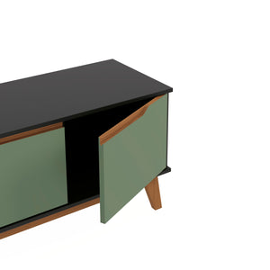 Mueble TV 55" Kappesberg 136cm con 3 Puertas Negro/Verde