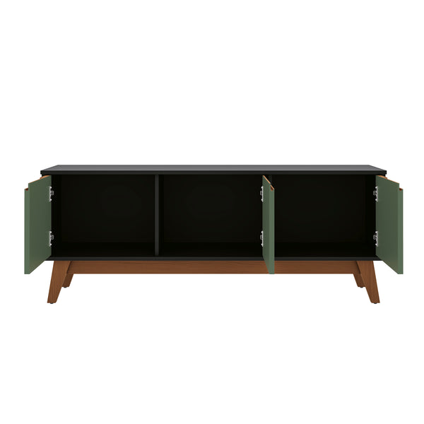 Mueble TV 55" Kappesberg 136cm con 3 Puertas Negro/Verde