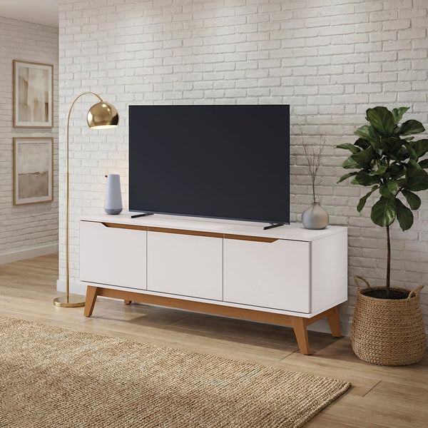 Rack TV Kappesberg 136cm Blanco 3 Puertas