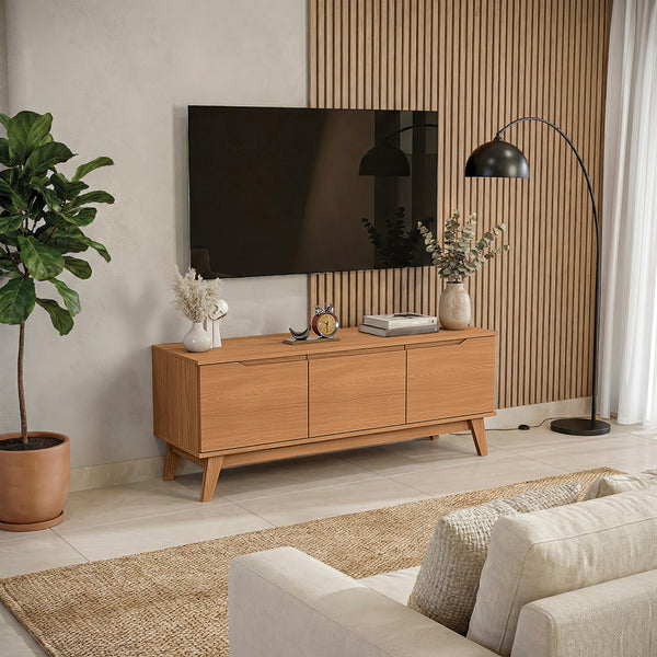 Mueble TV 55" 3 Puertas 136cm Canela Kappesberg