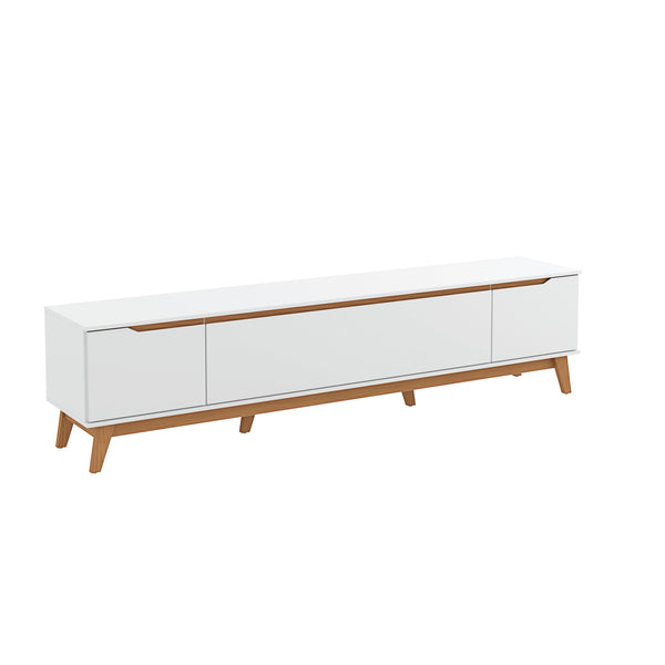 Mueble TV 85" Kappesberg 218cm con 3 Puertas Blanco