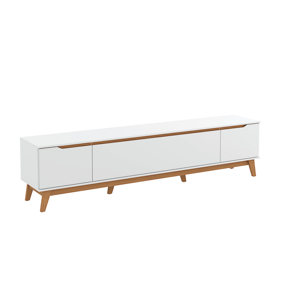 Mueble TV 85" Kappesberg 218cm con 3 Puertas Blanco
