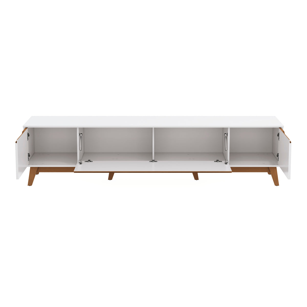 Mueble TV 85" Kappesberg 218cm con 3 Puertas Blanco