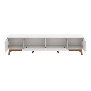Mueble TV 85" Kappesberg 218cm con 3 Puertas Blanco