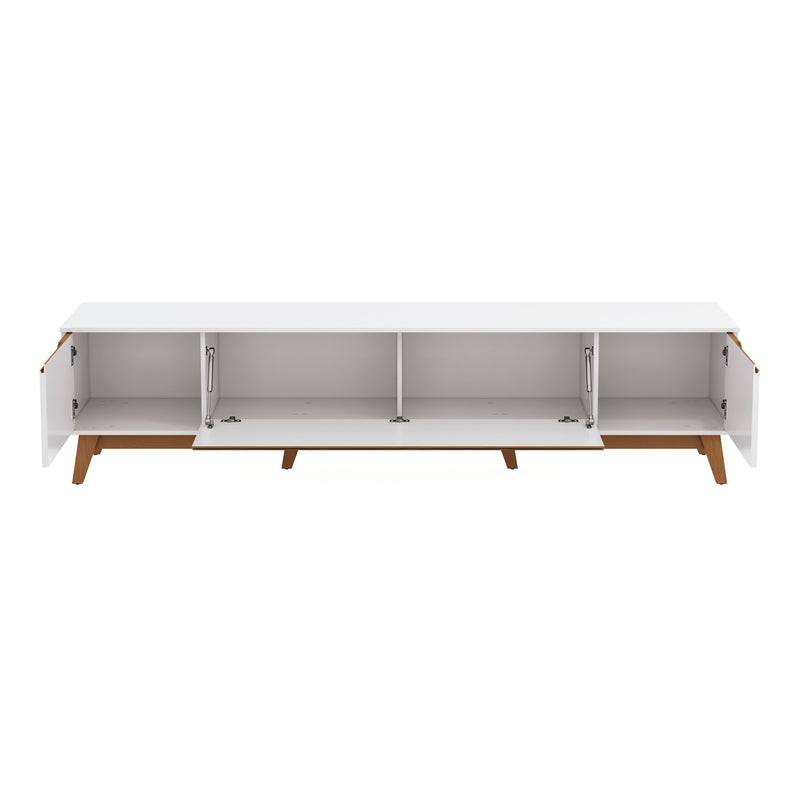 Mueble TV 85" Kappesberg 218cm con 3 Puertas Blanco