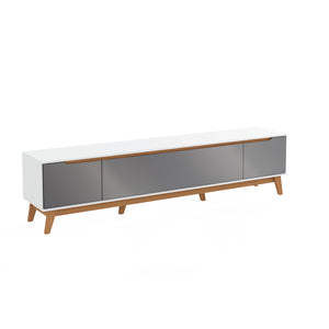 Rack TV Kappesberg 218cm Blanco/Gris 3 Puertas