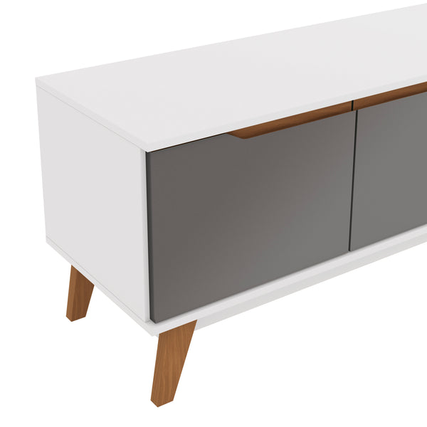 Rack TV Kappesberg 218cm Blanco/Gris 3 Puertas