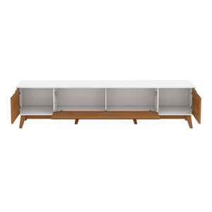 Rack TV 85" 218cm Blanco/Canela 3 Puertas Kappesberg