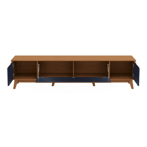Mueble TV 85" Kappesberg 218cm con 3 Puertas Canela/Azul