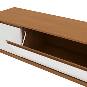 Mueble TV 85" Kappesberg 218cm con 3 Puertas Canela/Blanco