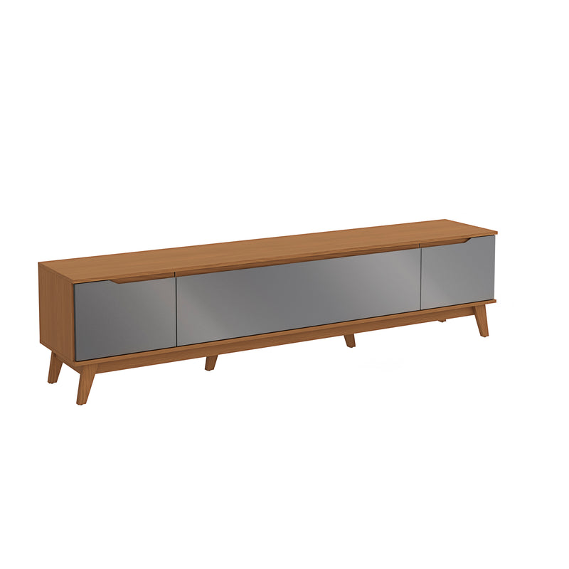 Mueble TV 85" Kappesberg 218cm con 3 Puertas Canela/Gris