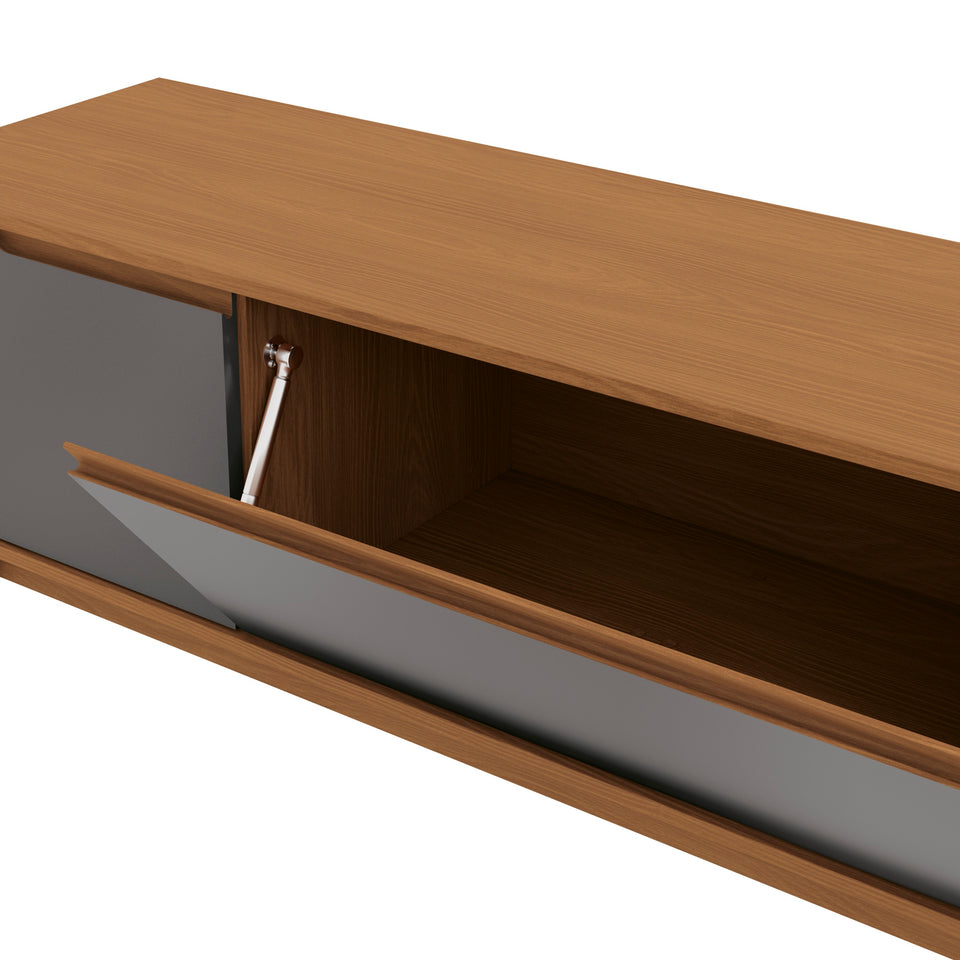 Mueble TV 85" Kappesberg 218cm con 3 Puertas Canela/Gris